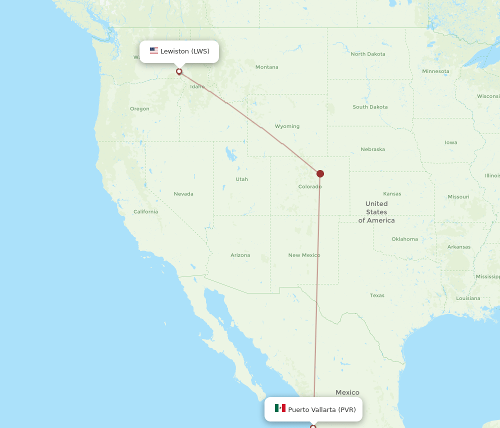 LWS-PVR flight routes