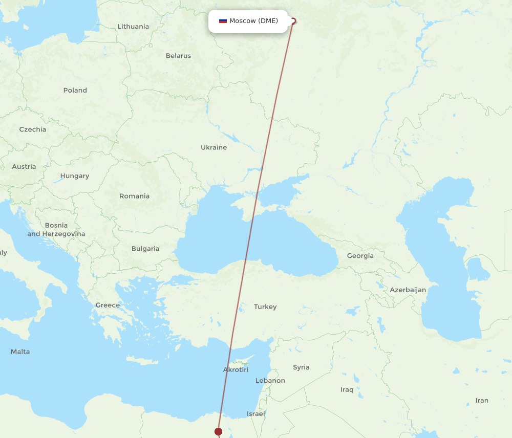 LXR-DME flight routes