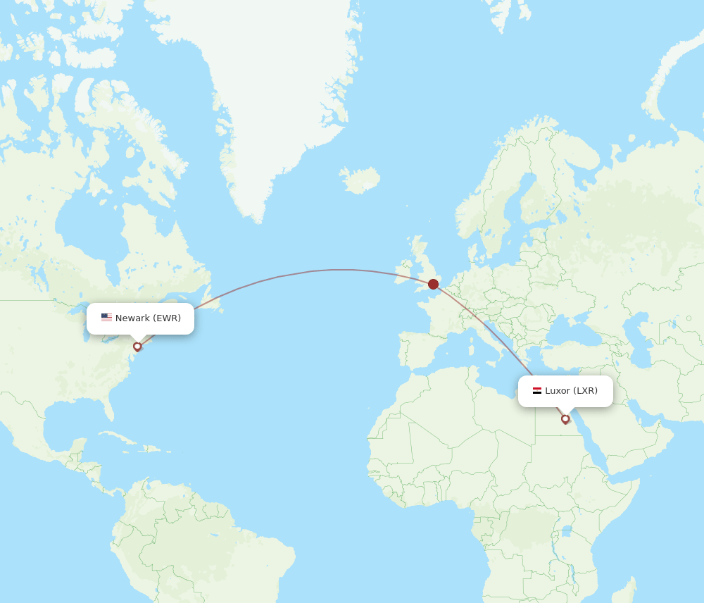 LXR-EWR flight routes