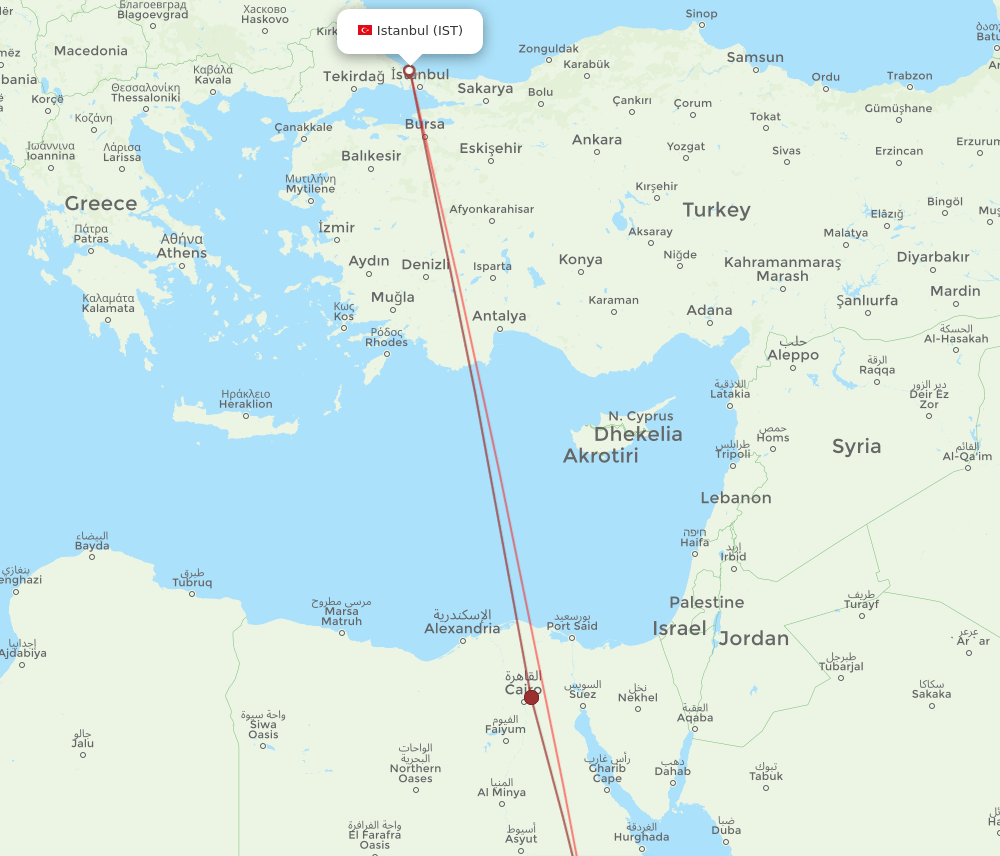 LXR-IST flight routes