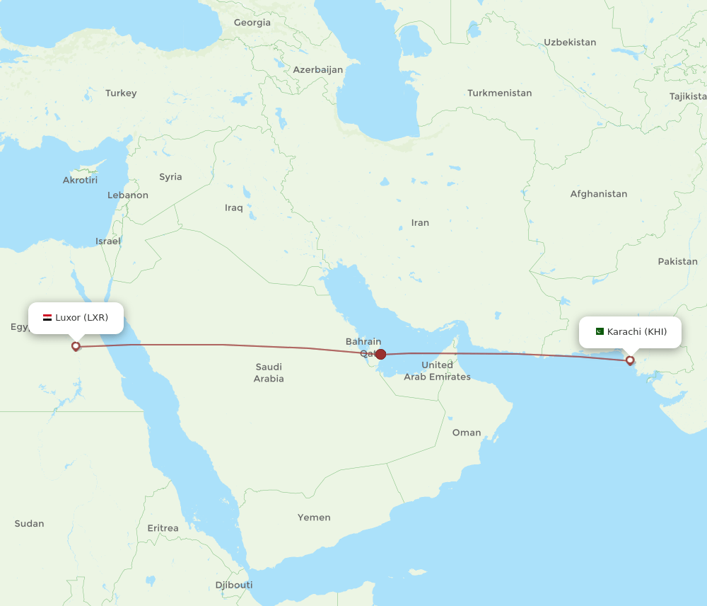 LXR-KHI flight routes