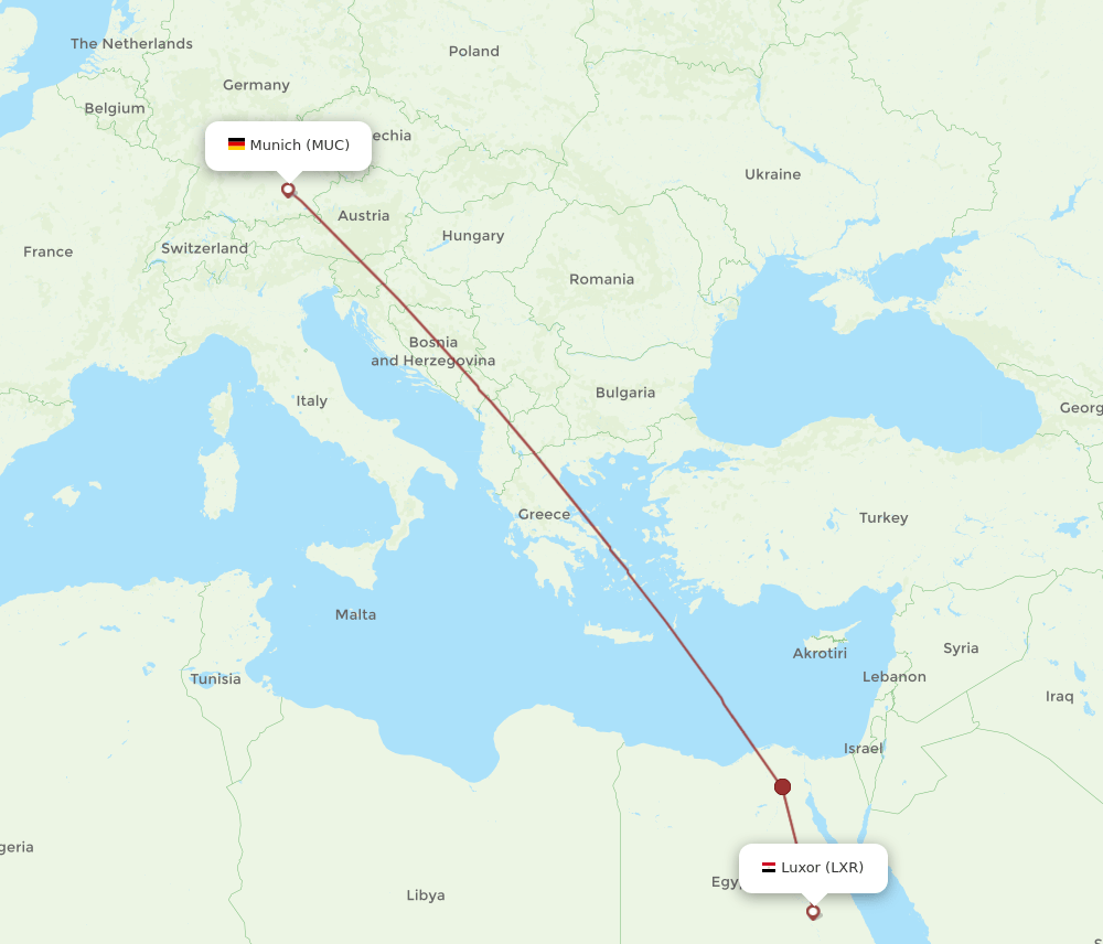 LXR-MUC flight routes