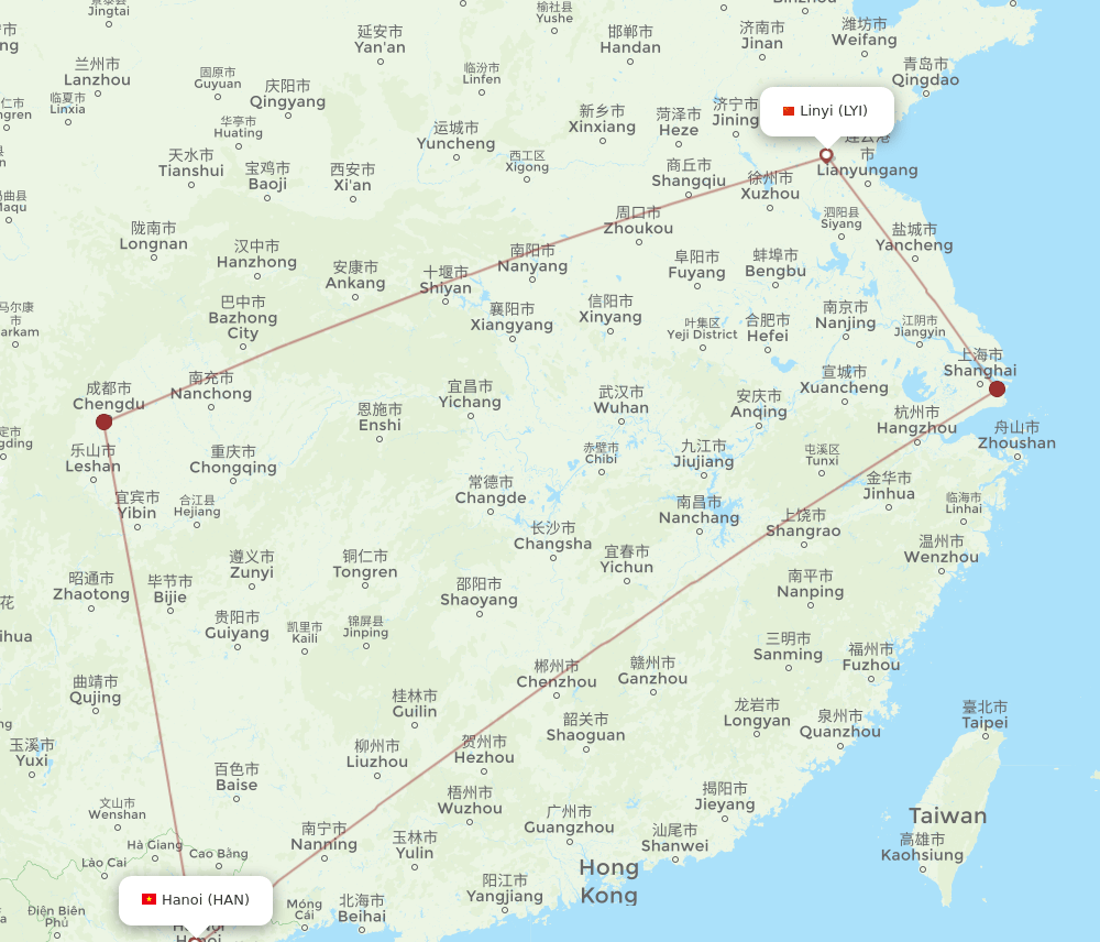 LYI-HAN flight routes