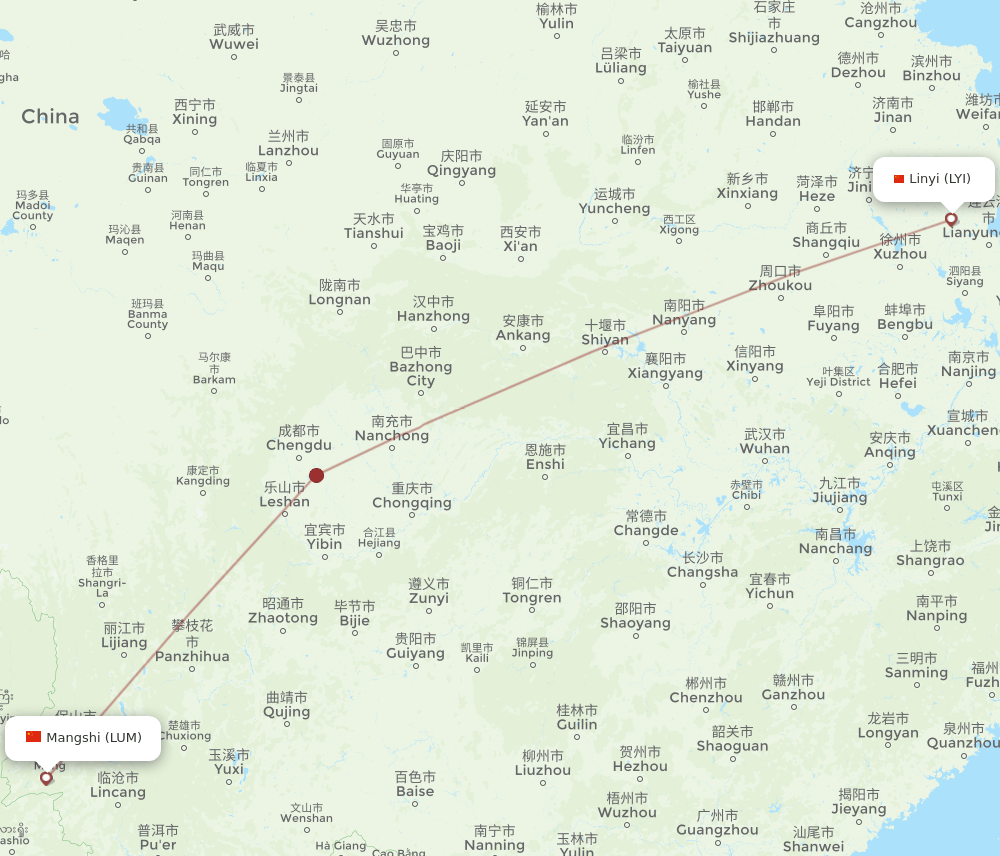 LYI-LUM flight routes