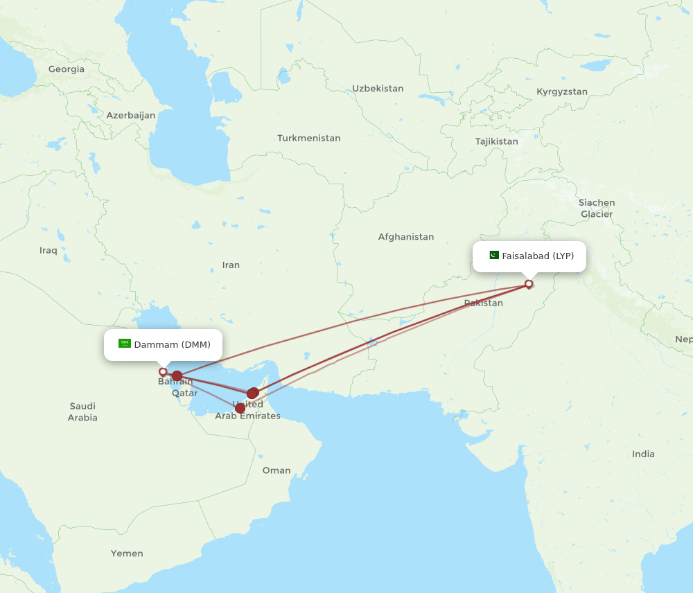 LYP-DMM flight routes