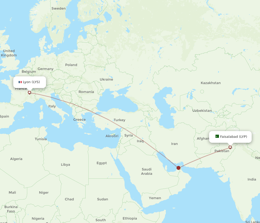 LYP-LYS flight routes