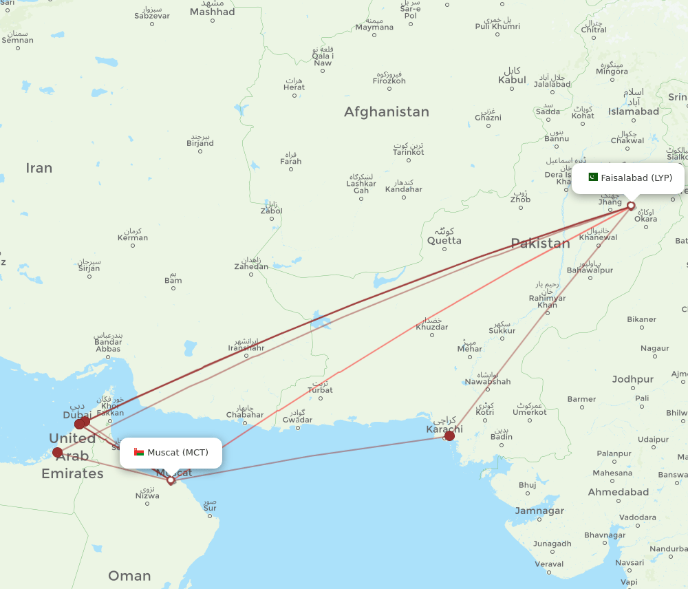LYP-MCT flight routes