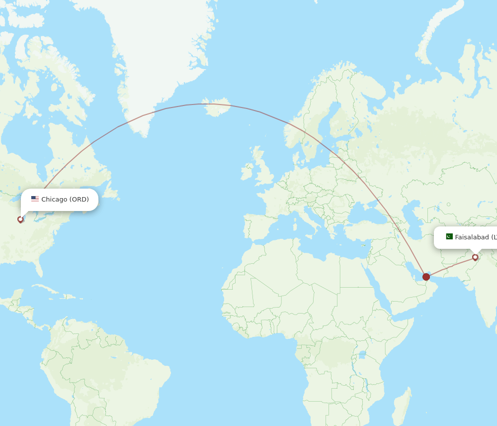 LYP-ORD flight routes
