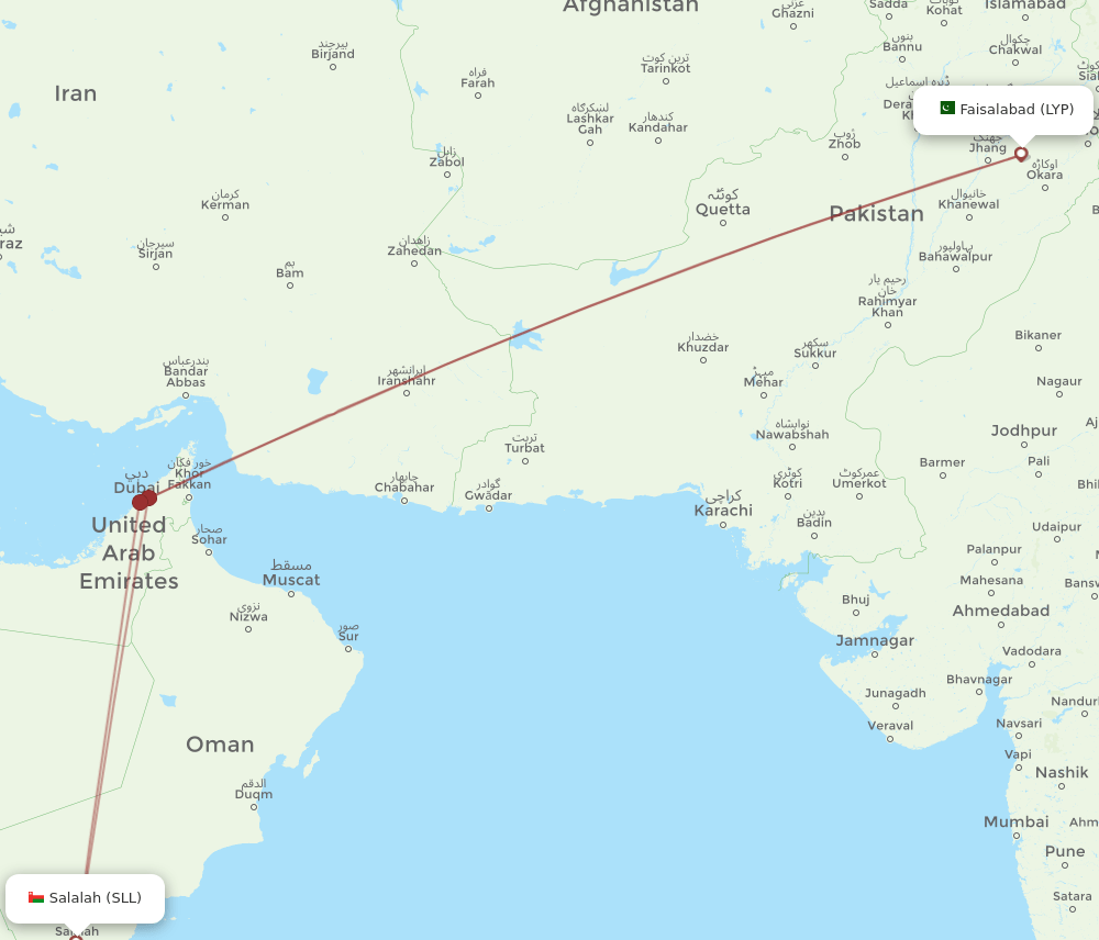 LYP-SLL flight routes