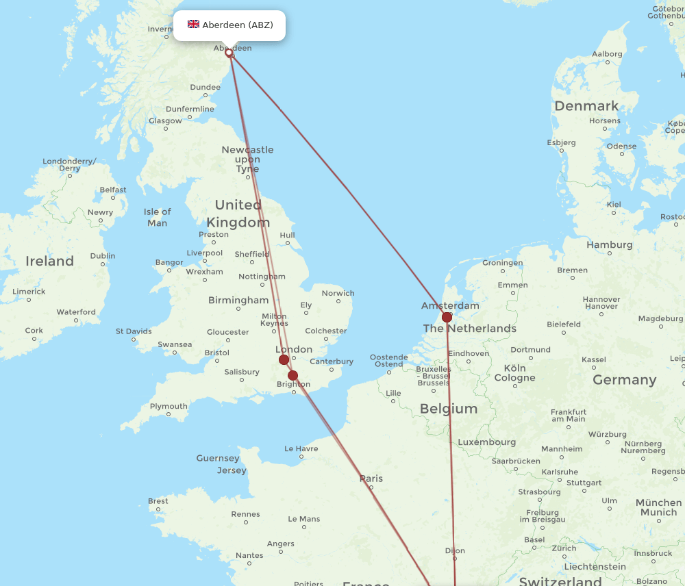 LYS-ABZ flight routes