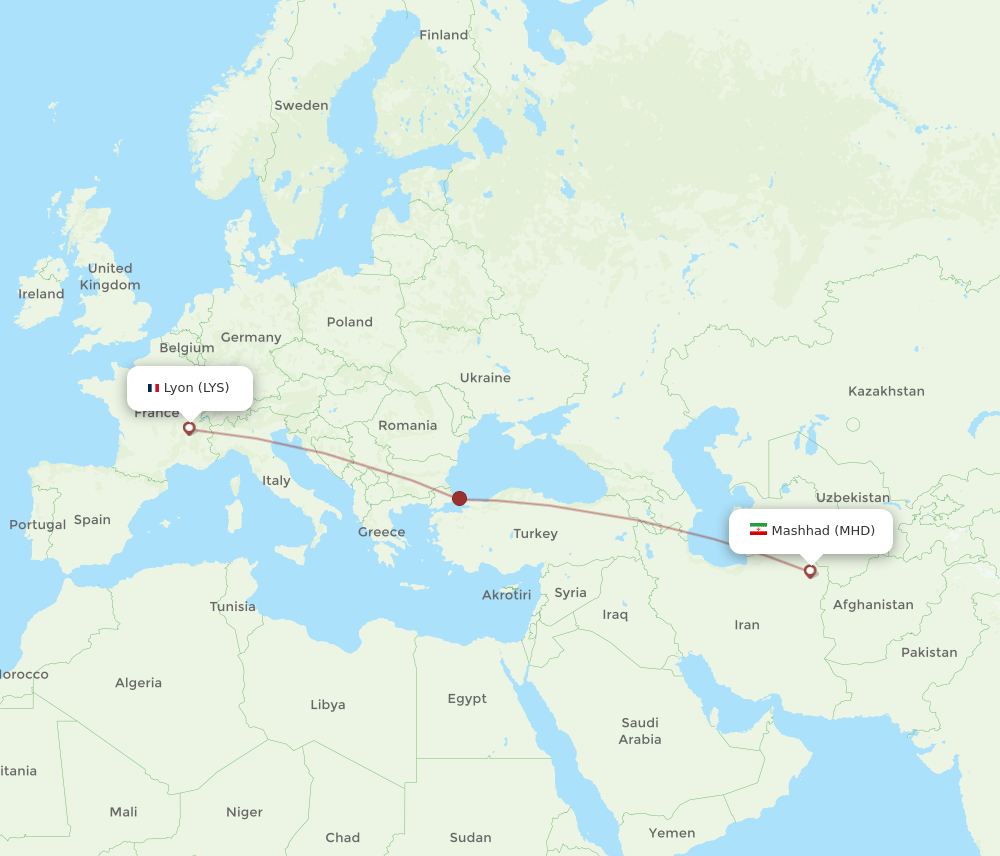 LYS-MHD flight routes