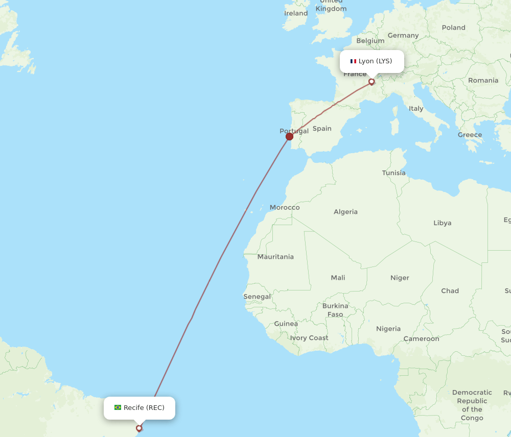LYS-REC flight routes