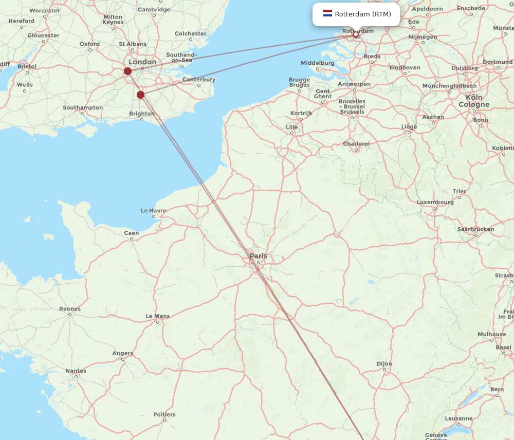 LYS-RTM flight routes