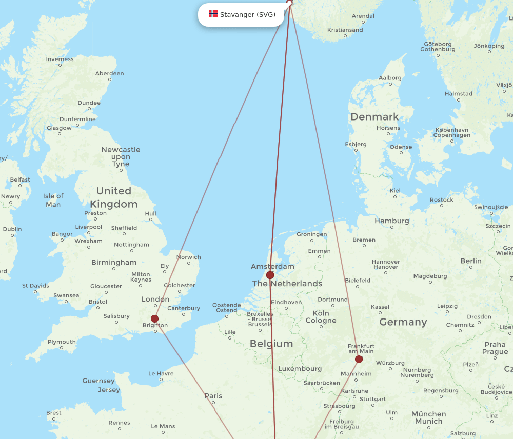 LYS-SVG flight routes