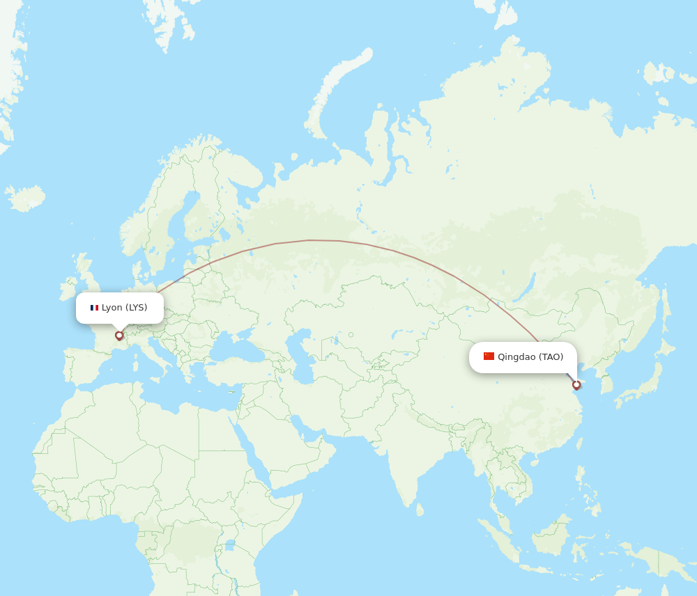 LYS-TAO flight routes