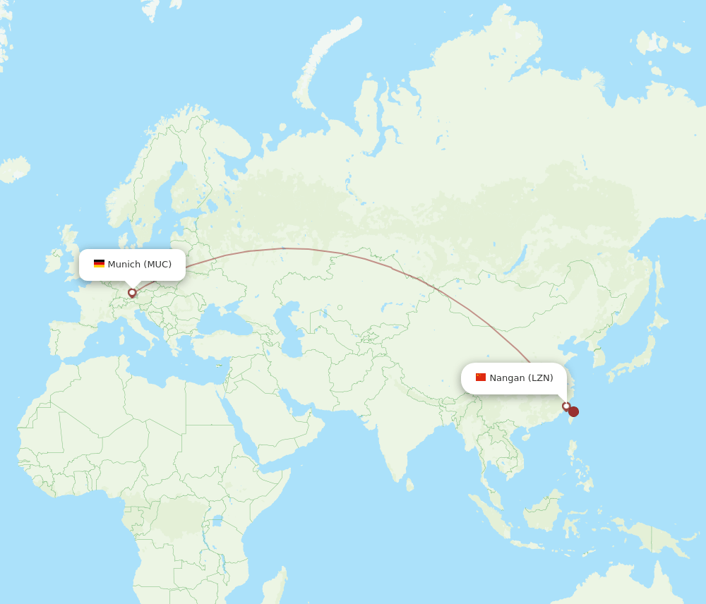 LZN-MUC flight routes