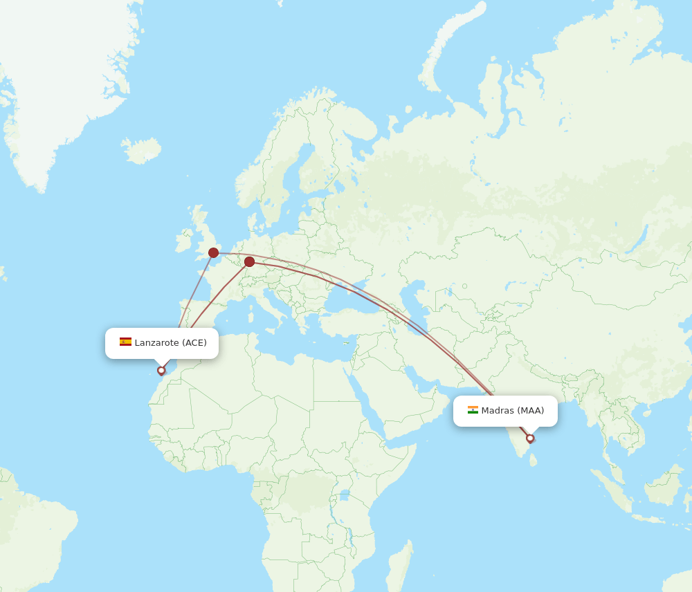 MAA-ACE flight routes