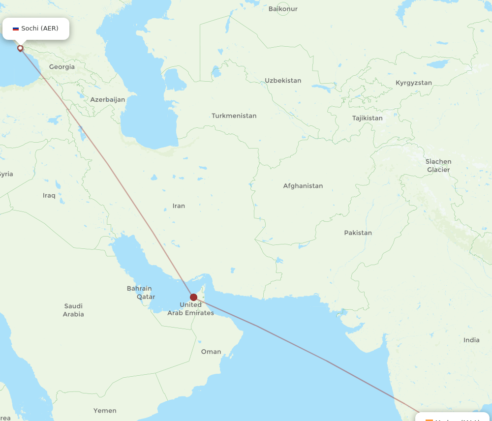 MAA-AER flight routes