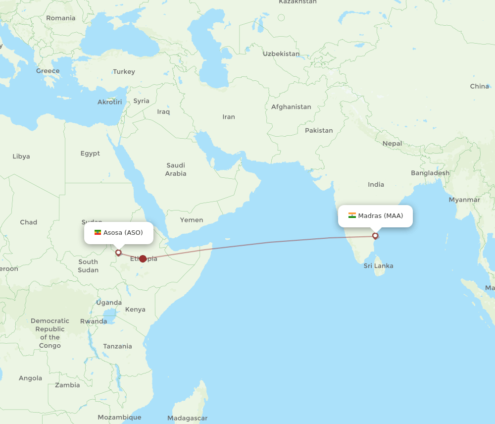 MAA-ASO flight routes