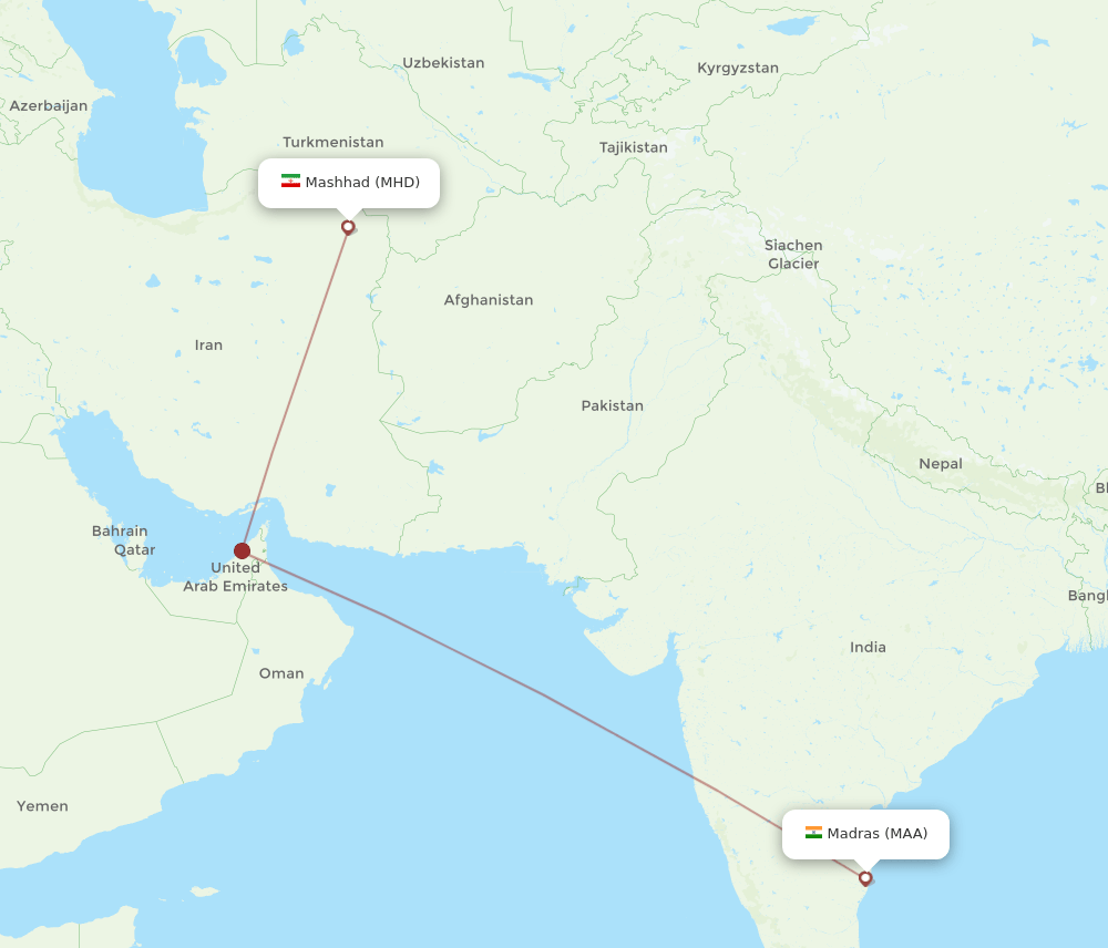 MAA-MHD flight routes