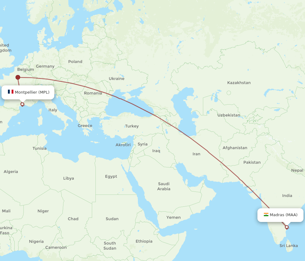 MAA-MPL flight routes