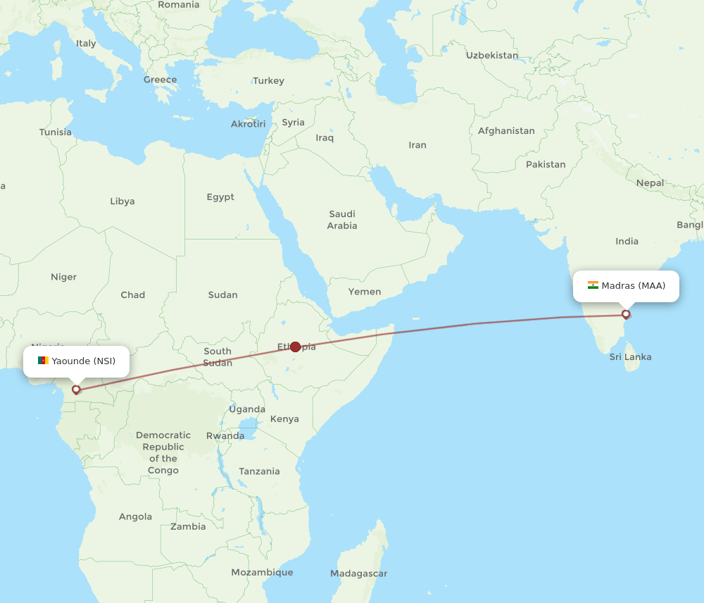 MAA-NSI flight routes