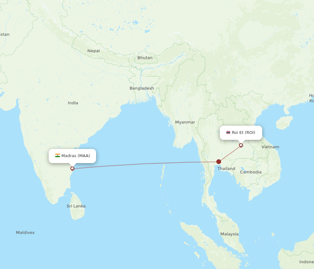 MAA-ROI flight routes
