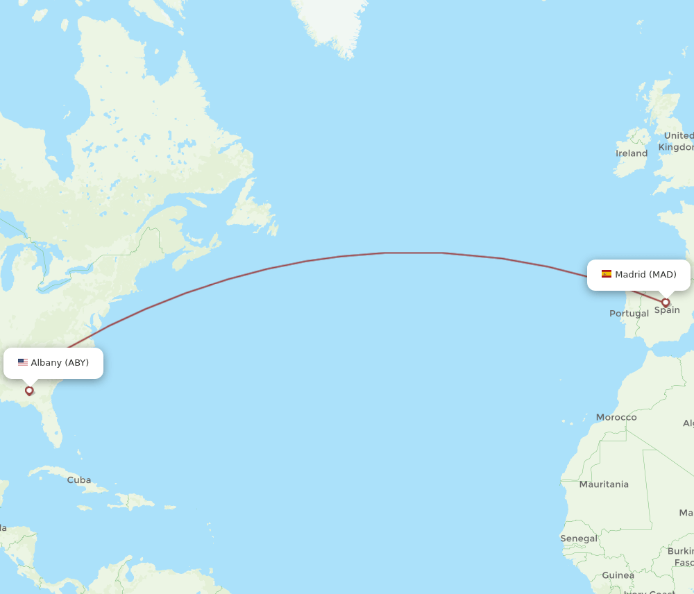 MAD-ABY flight routes