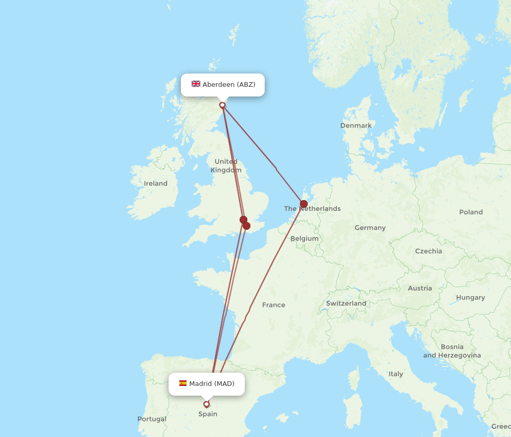 MAD-ABZ flight routes