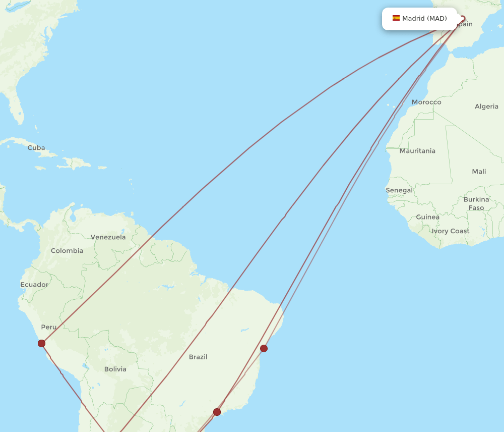 MAD-AEP flight routes