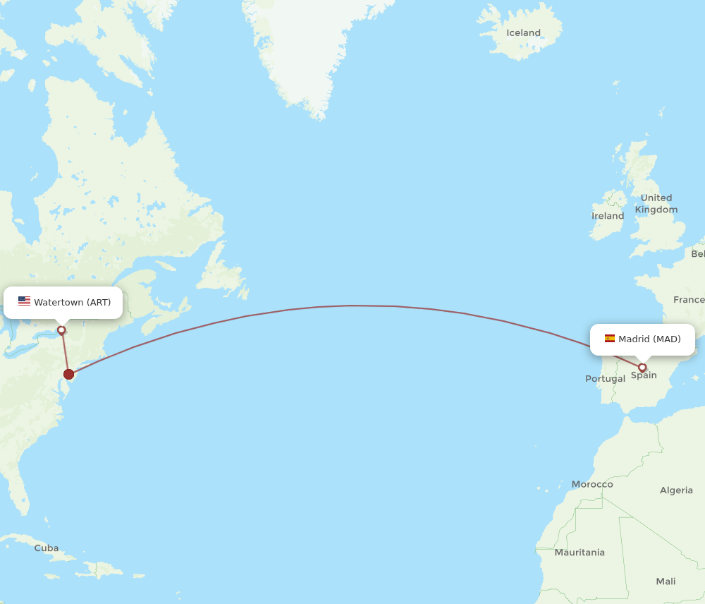 MAD-ART flight routes