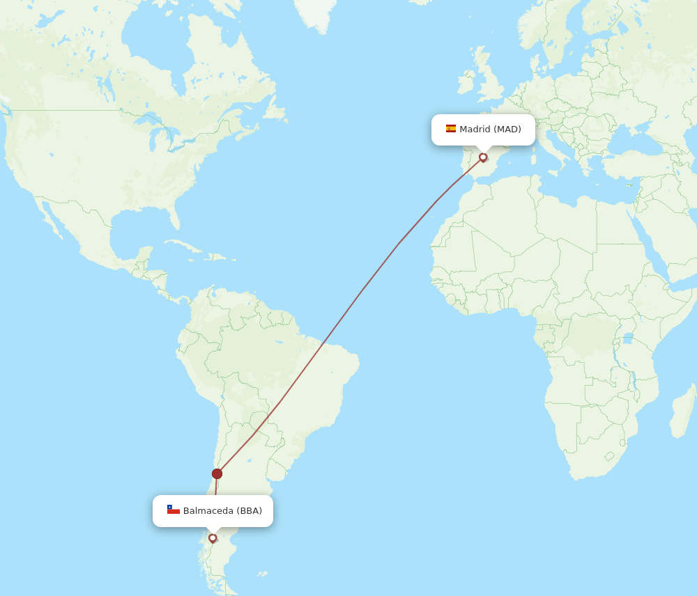 MAD-BBA flight routes