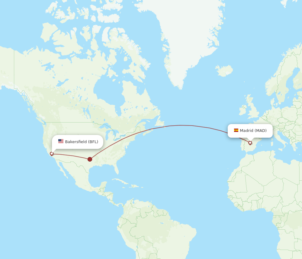 MAD to BFL flights and routes map