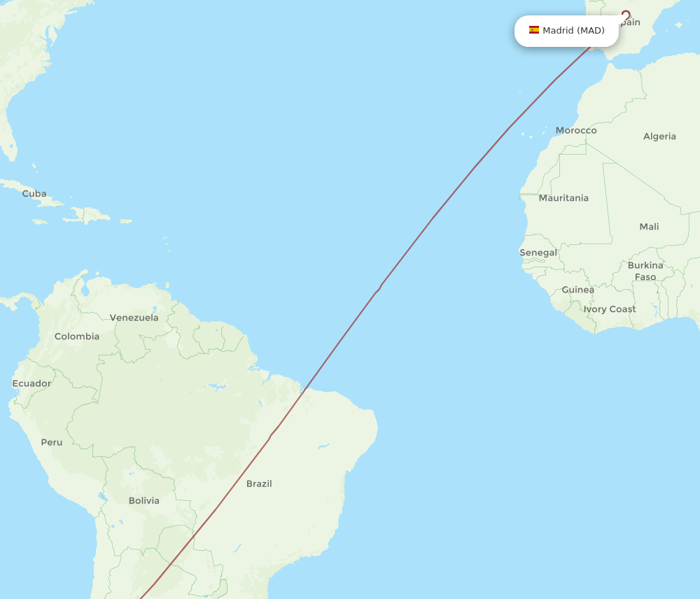 MAD-CCP flight routes