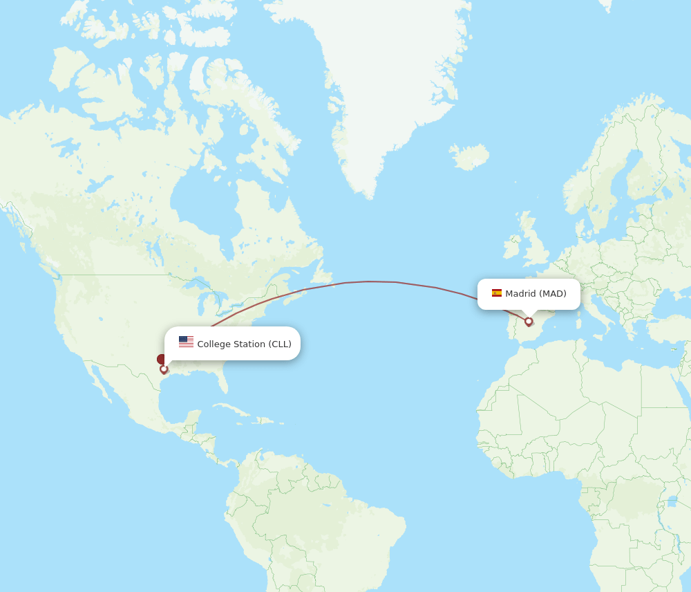 MAD-CLL flight routes