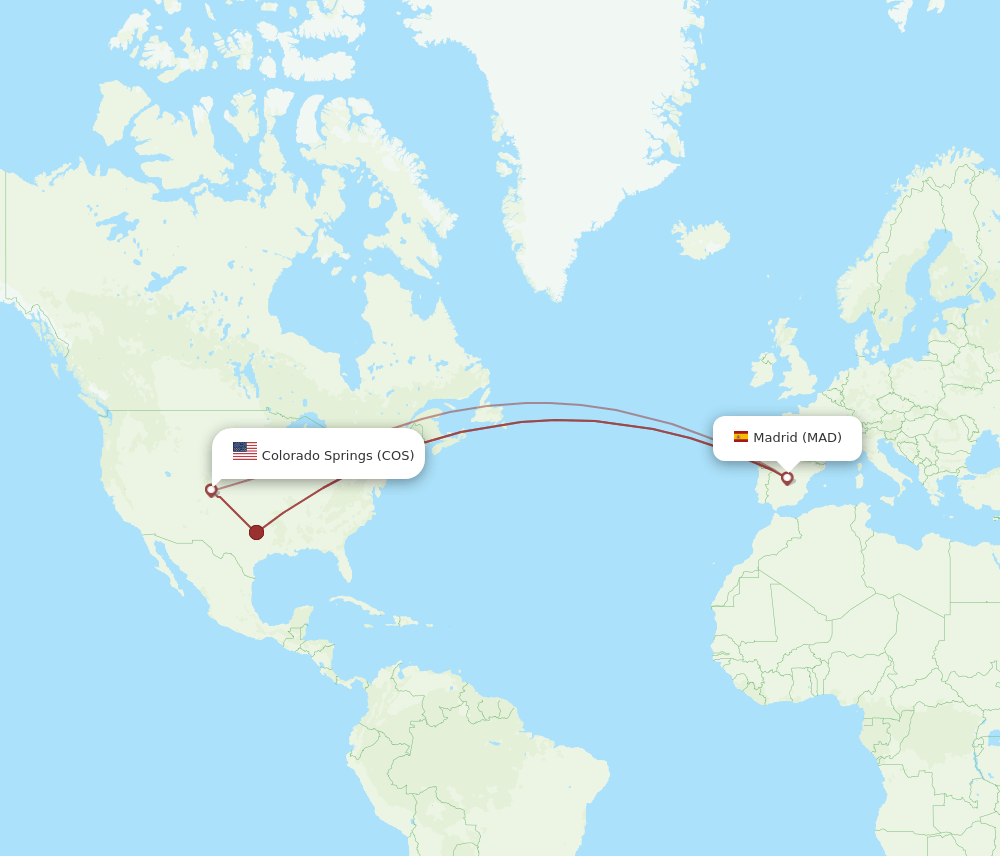 MAD-COS flight routes