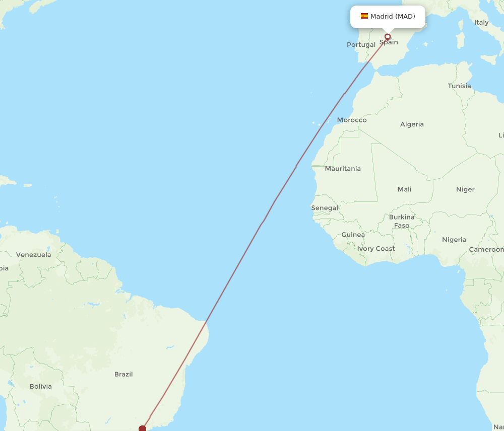 MAD-CXJ flight routes