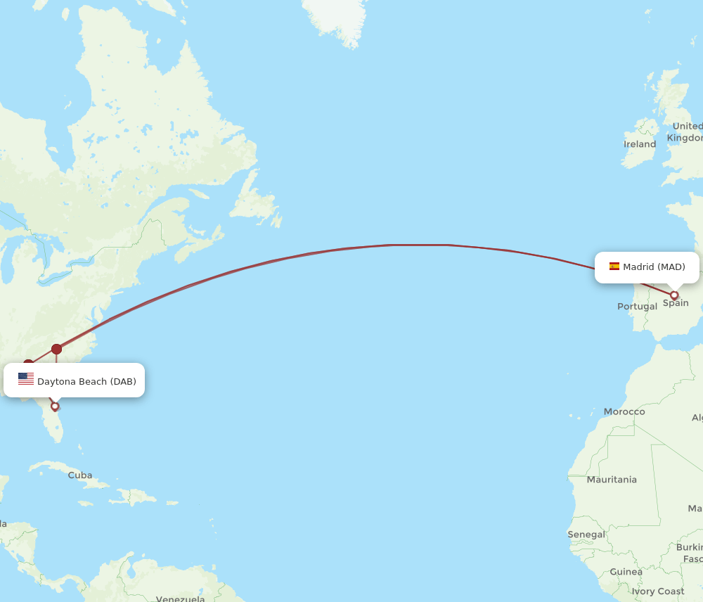 MAD-DAB flight routes