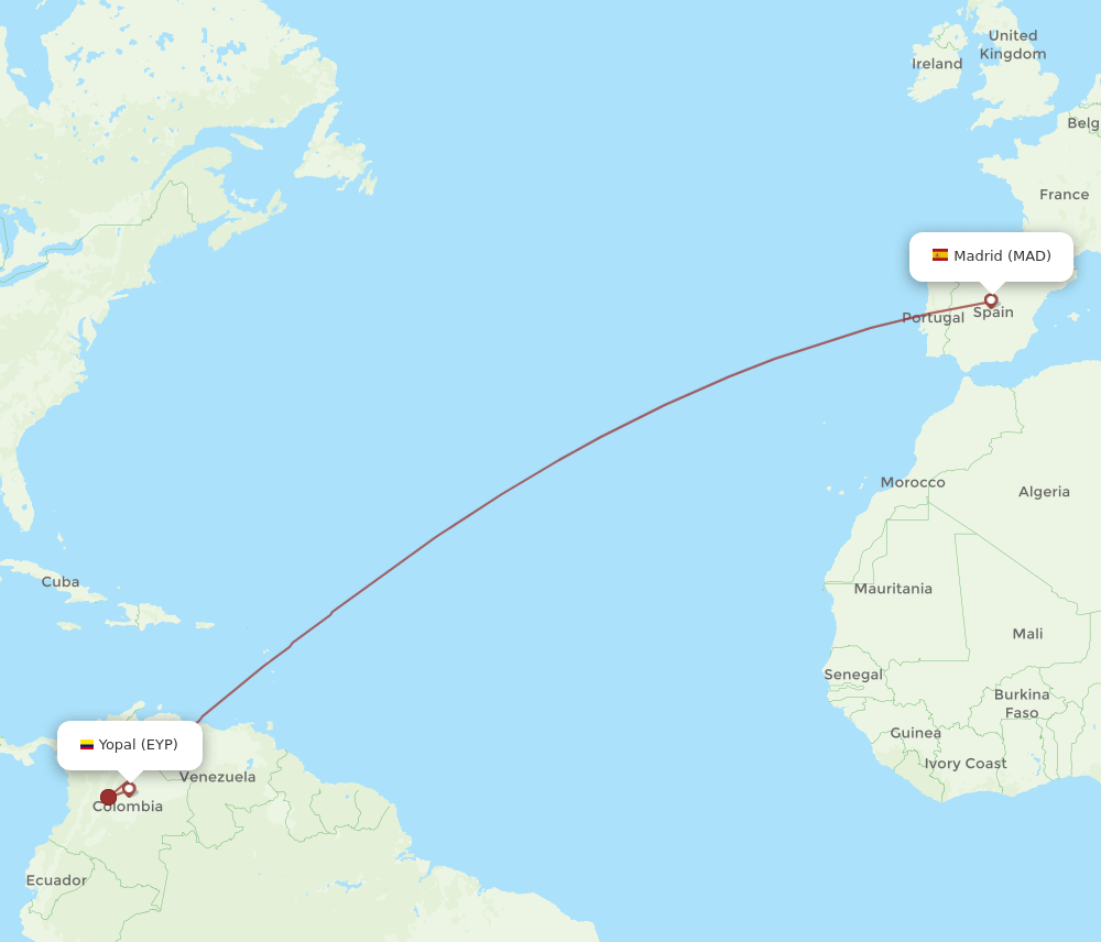 MAD-EYP flight routes