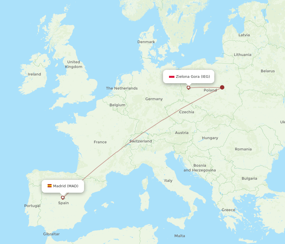 MAD-IEG flight routes