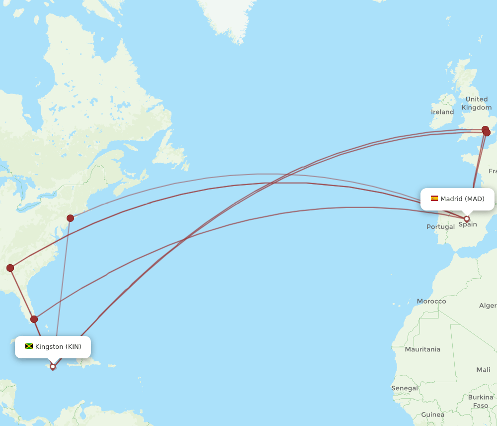 MAD-KIN flight routes