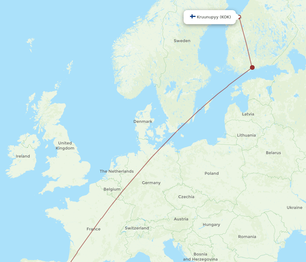 MAD-KOK flight routes