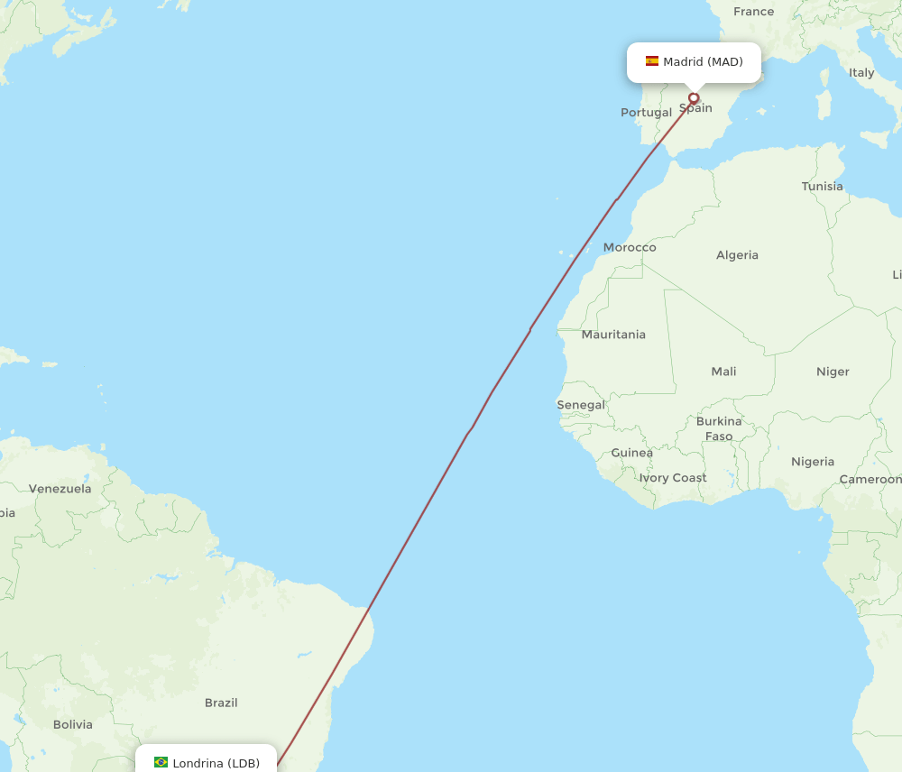 MAD-LDB flight routes