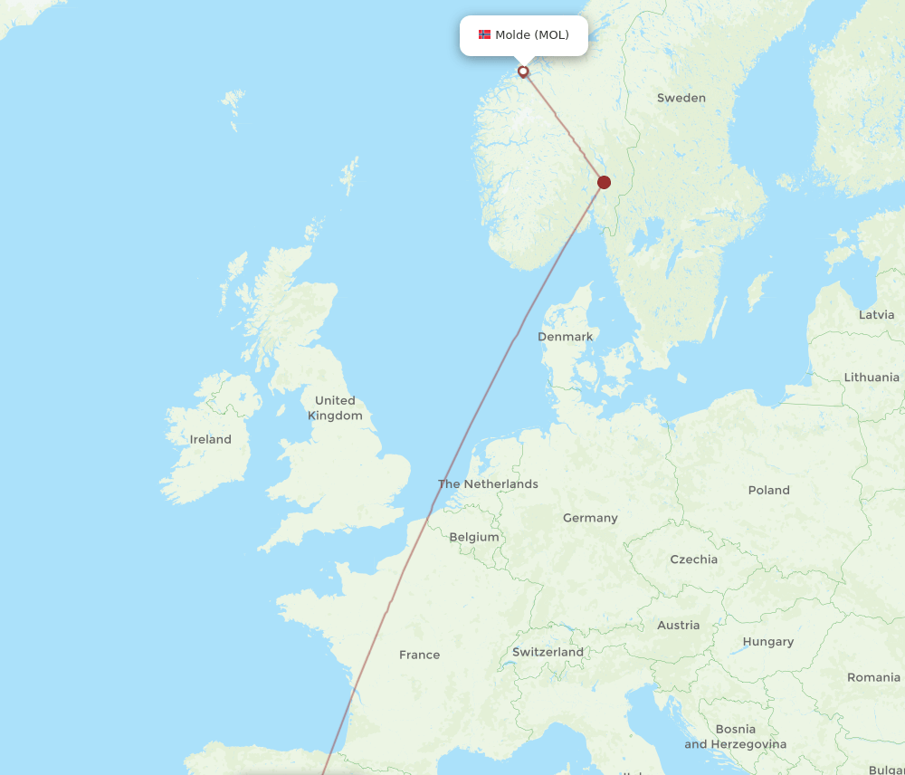 MAD-MOL flight routes