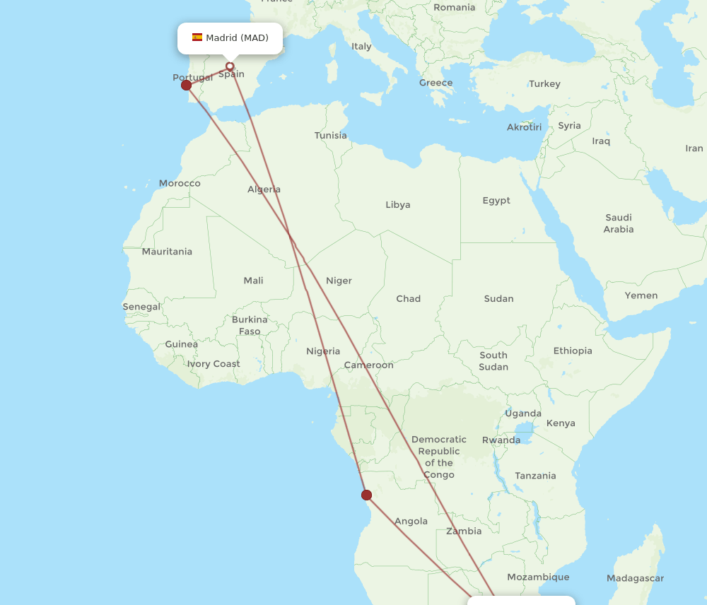 MAD-MPM flight routes