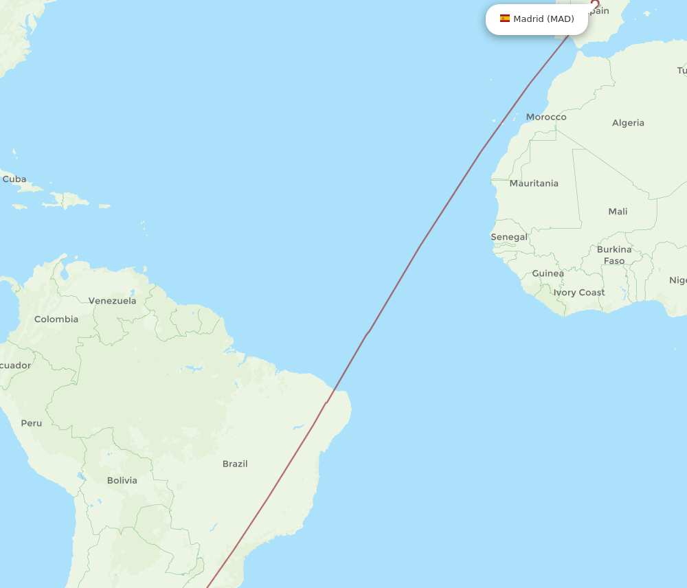 MAD-NQN flight routes