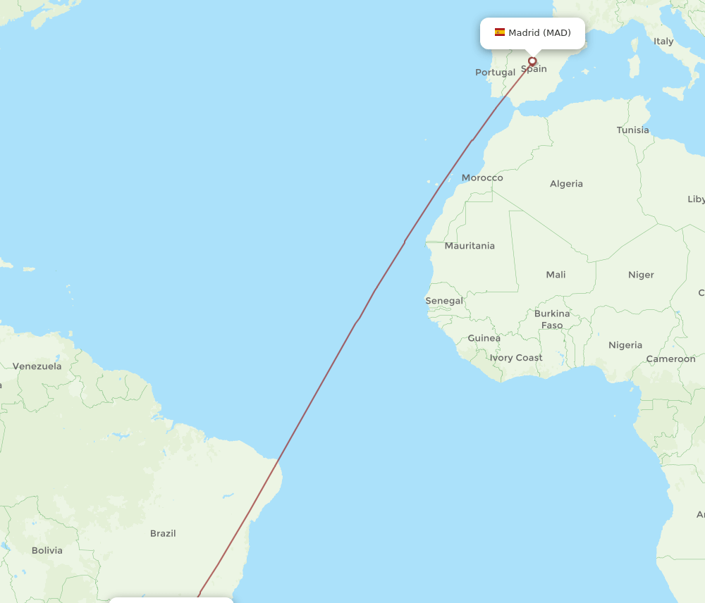 MAD-NVT flight routes