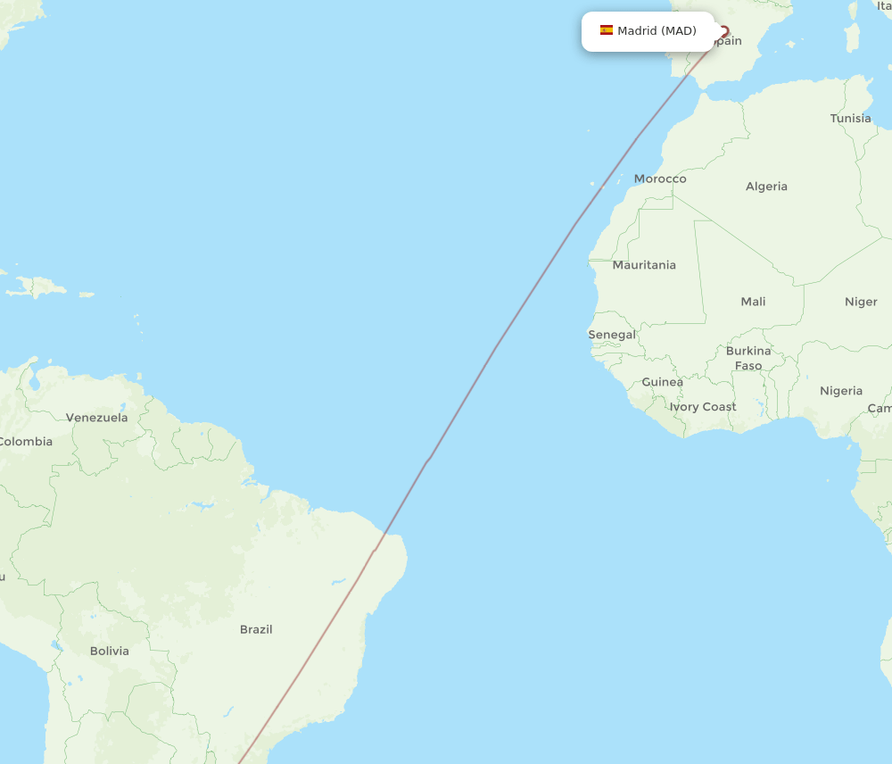 MAD-PDP flight routes