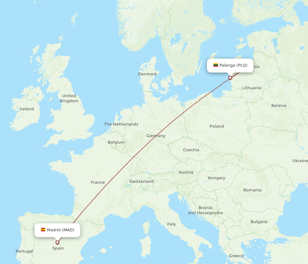 MAD-PLQ flight routes