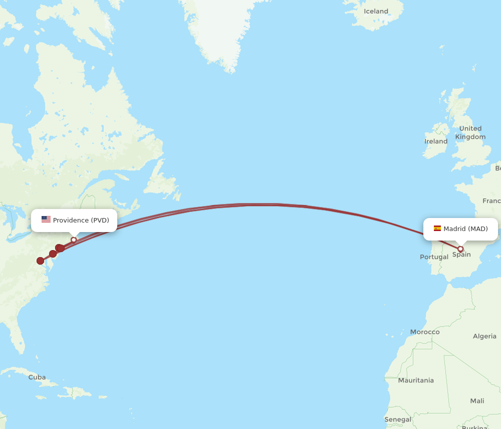 MAD-PVD flight routes